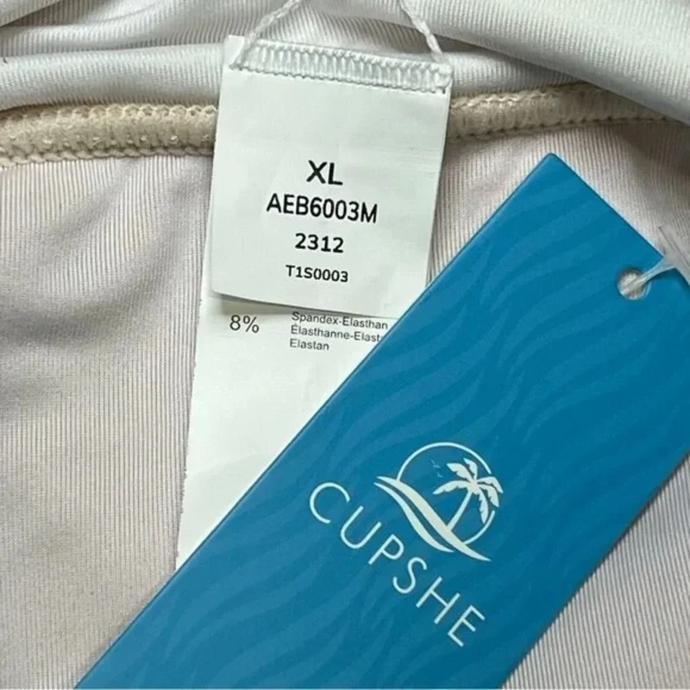 Cupshe Women's Colorblock Keyhole Cut‎ Out One Piece Swimsuit XL